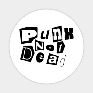 "Rebellious Spirit: Punk's Not Dead" Retro Newspaper Cutout Tee Magnet